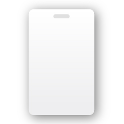 Blank White PVC ID Cards with Vertical Slot, 500 count | IDSuperShop